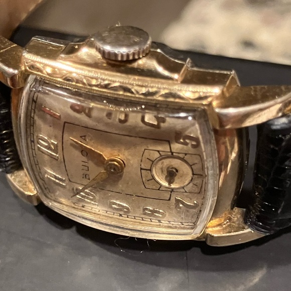 BULOVA - 1950 Men’s Gold Watch 10RB Movement - Rare 10K RG Engraved AA ‘Z’ Bezel - Picture 3 of 7